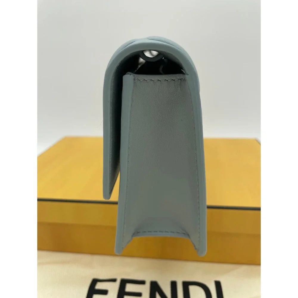 BRAND NEW FENDI LEATHER NAPPA FF BLUE BAGUETTE CHAIN BAG PURSE BOX NIB! - Picture 9 of 16
